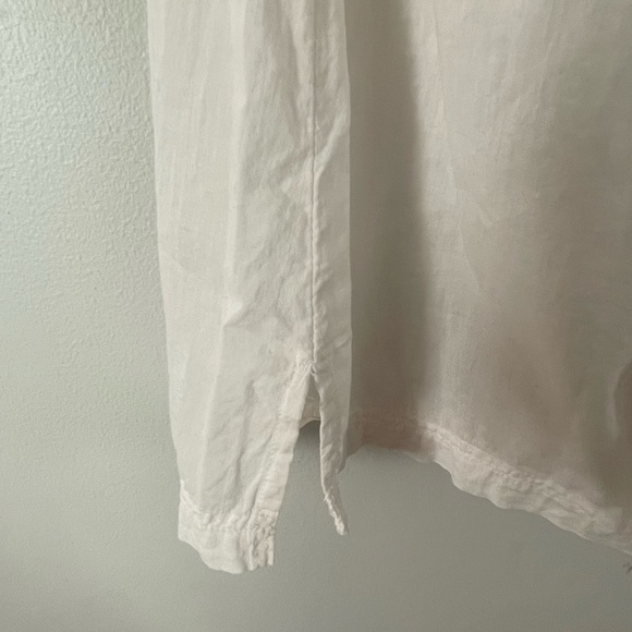 ☀️H&M L.O.G.G Ivory Peasant VNeck blouse SZ 10 - Picture 4 of 6